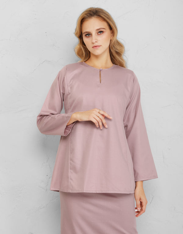 BAJU KURUNG KEDAH PESAK AUDRA (LILAC ROSE)